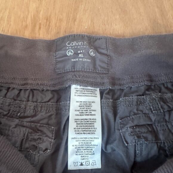 Calvin Klein Performance Cargo Crop Pants XL Gray Drawstring Waist Stretch - Picture 5 of 6
